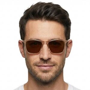 New Garrett Leight HAYES SUN Pure Brown Polarized Square Sunglasses 2141 BRE/PBN
